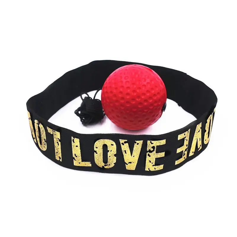 Boxing Reflex Speed Punch Ball Sanda Boxer Raising Reaction Force Hand Eye Training Set Stress Reaction ball red