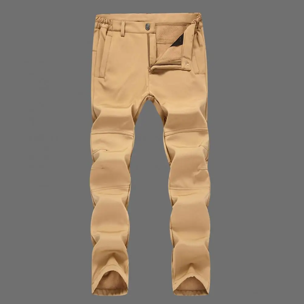 Men Pants Straight Windproof Waterproof Soft Outdoor Pants Male Trousers for Daily Wear