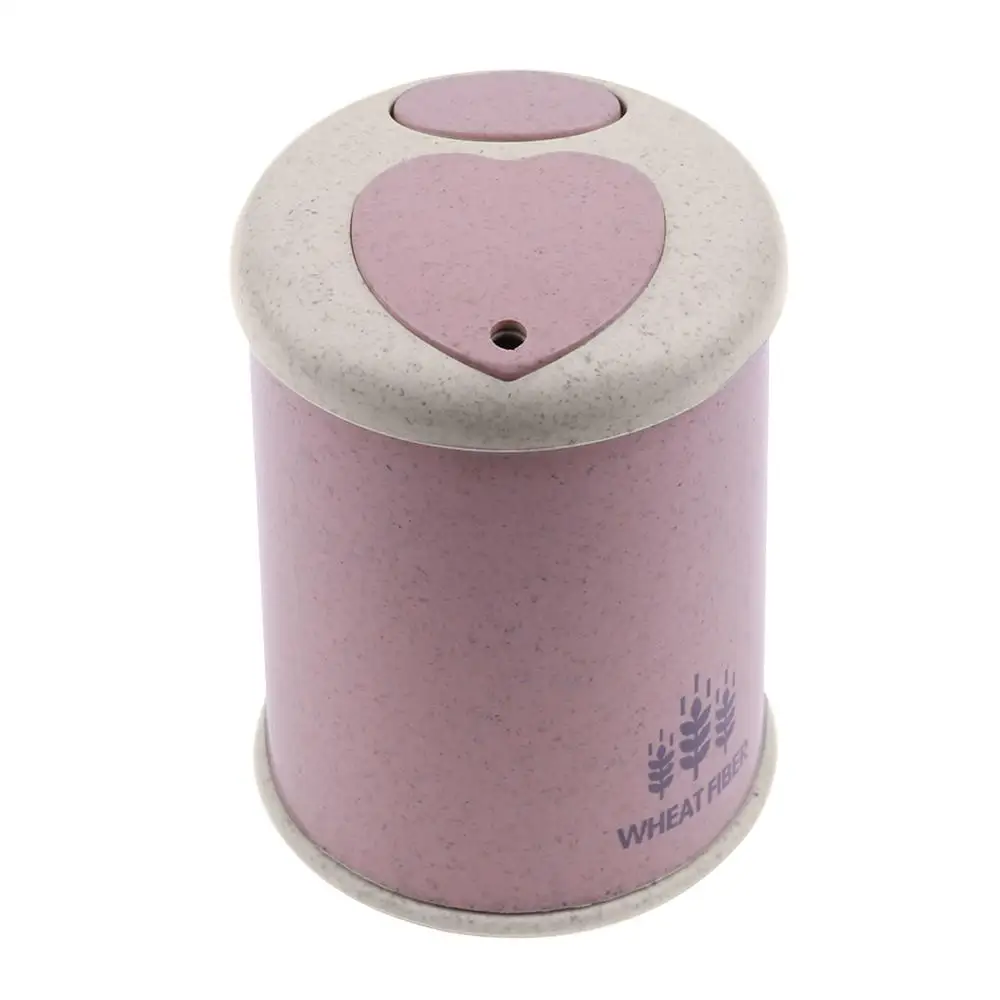 Pink Round 6x8cm Автоматическая подставка для Зубочисток контейнер Пшеничная солома Бытовая настольная коробка для хранения зубочисток Диспенсер Для Зубочисток - Цвет: Pink Round 6x8cm