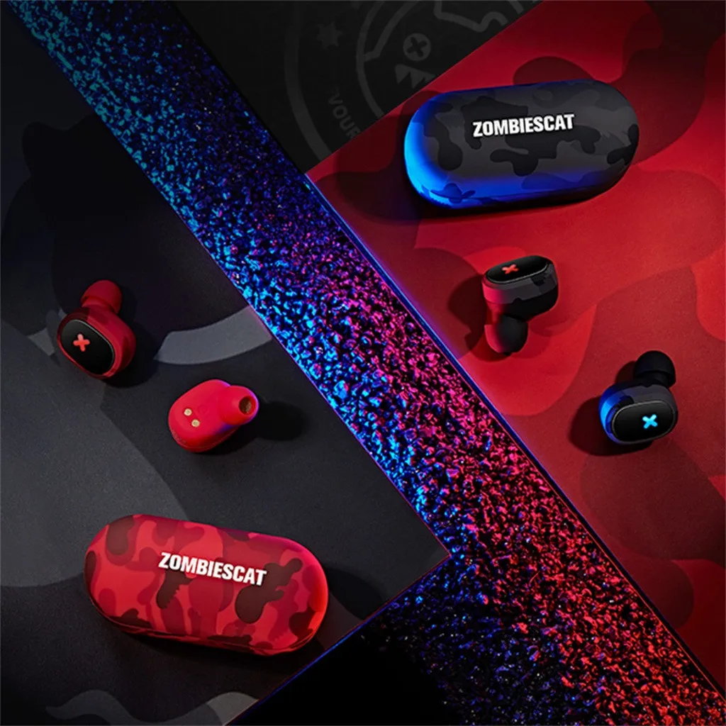 Ouhaobin Bluetooth earphone Headset 5.0 Wireless Dual earphones Stereo Earphones Earbuds for smart phone for sport