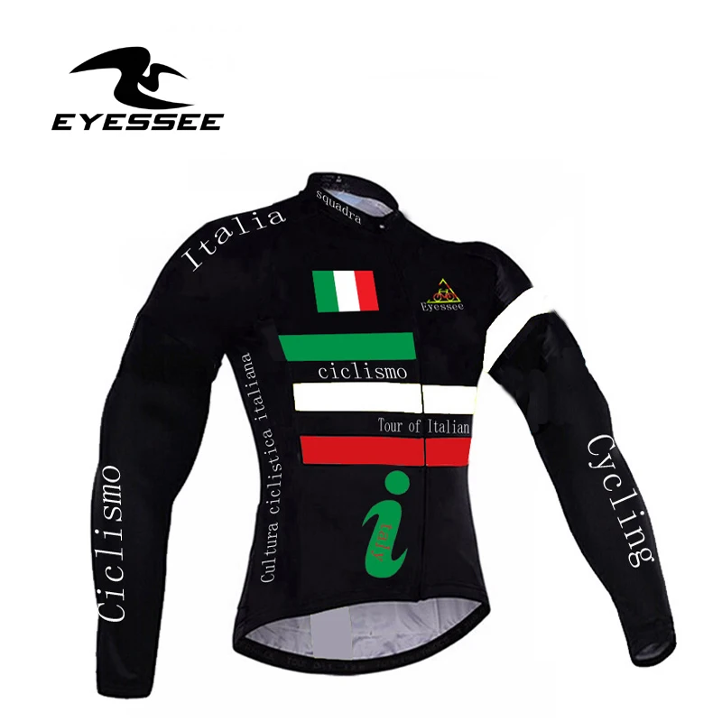 Pro Мужская итальянская велосипедная одежда ropa ciclismo осеннее Велосипедное Джерси от компании eyessee riding competition дышащий с длинным рукавом Джерси для велоспорта