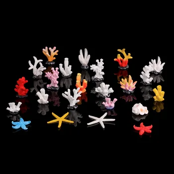 

5pcs Simulation Colorful Coral Decoration Fish Aquarium Decoration Artificial Coral For Fish Tank Resin Rock Lanscaping Ornament