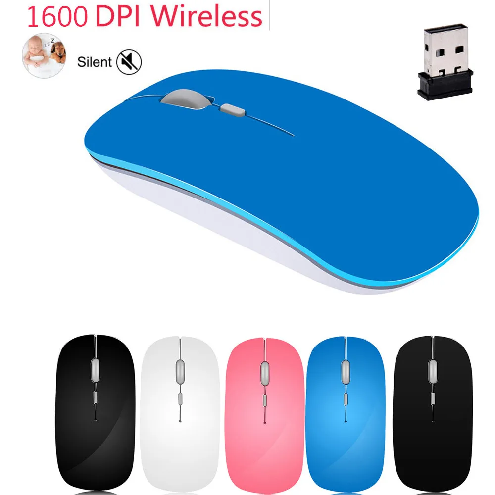 Мышь 2 4 GHz Бесшумная USB беспроводная 1600DPI оптическая профессиональная игровая