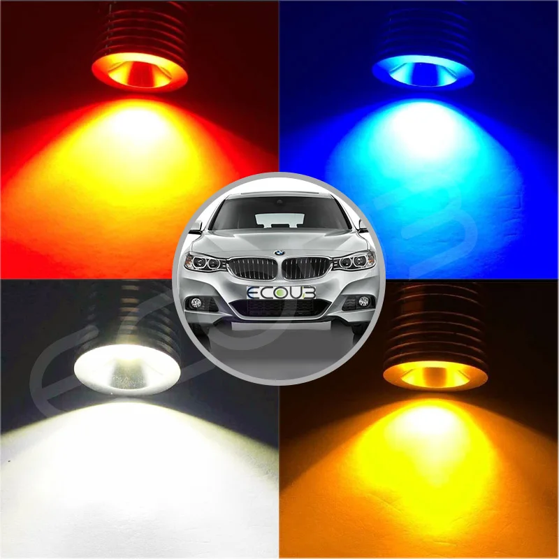 2 предмета светодиодный Ангельские глазки для BMW E39 E60 E53 X5 E83 X3 E61 E63 E64 E65 E66 E87 белого и желтого цвета Цвет Canbus маркер Светильник лампы