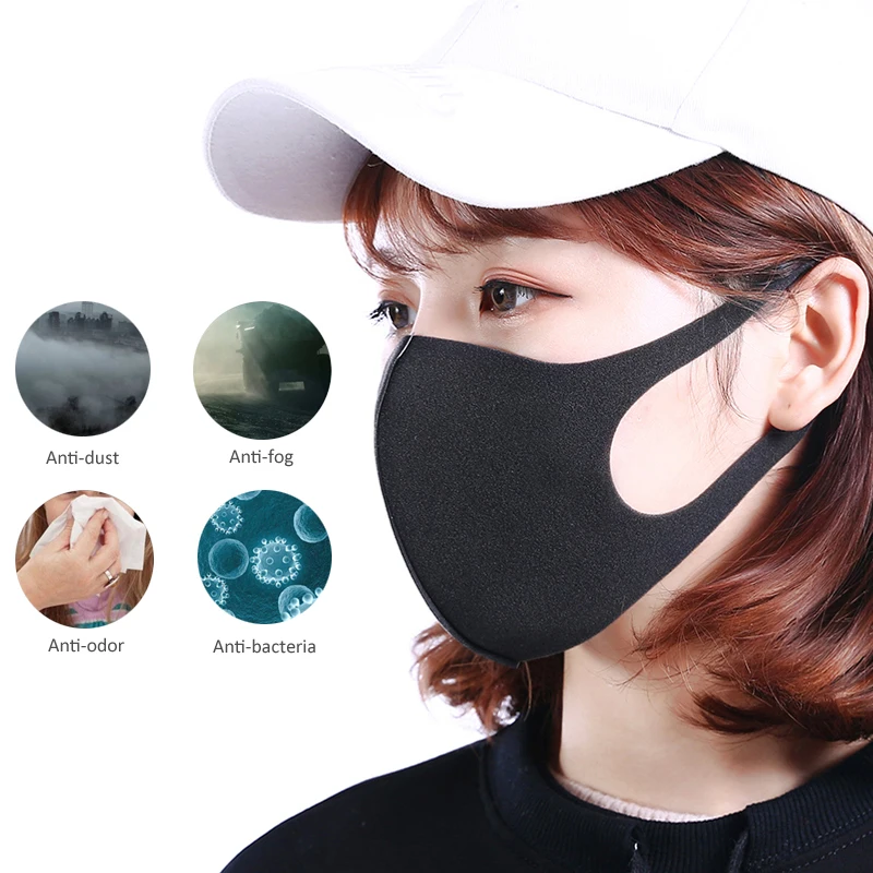 

100Pcs Anti Dust Mask PM2.5 Mouth Cover Reusable Dust Mask Filter Breathable Face Muffle Men Women Dust Proof Face Masks