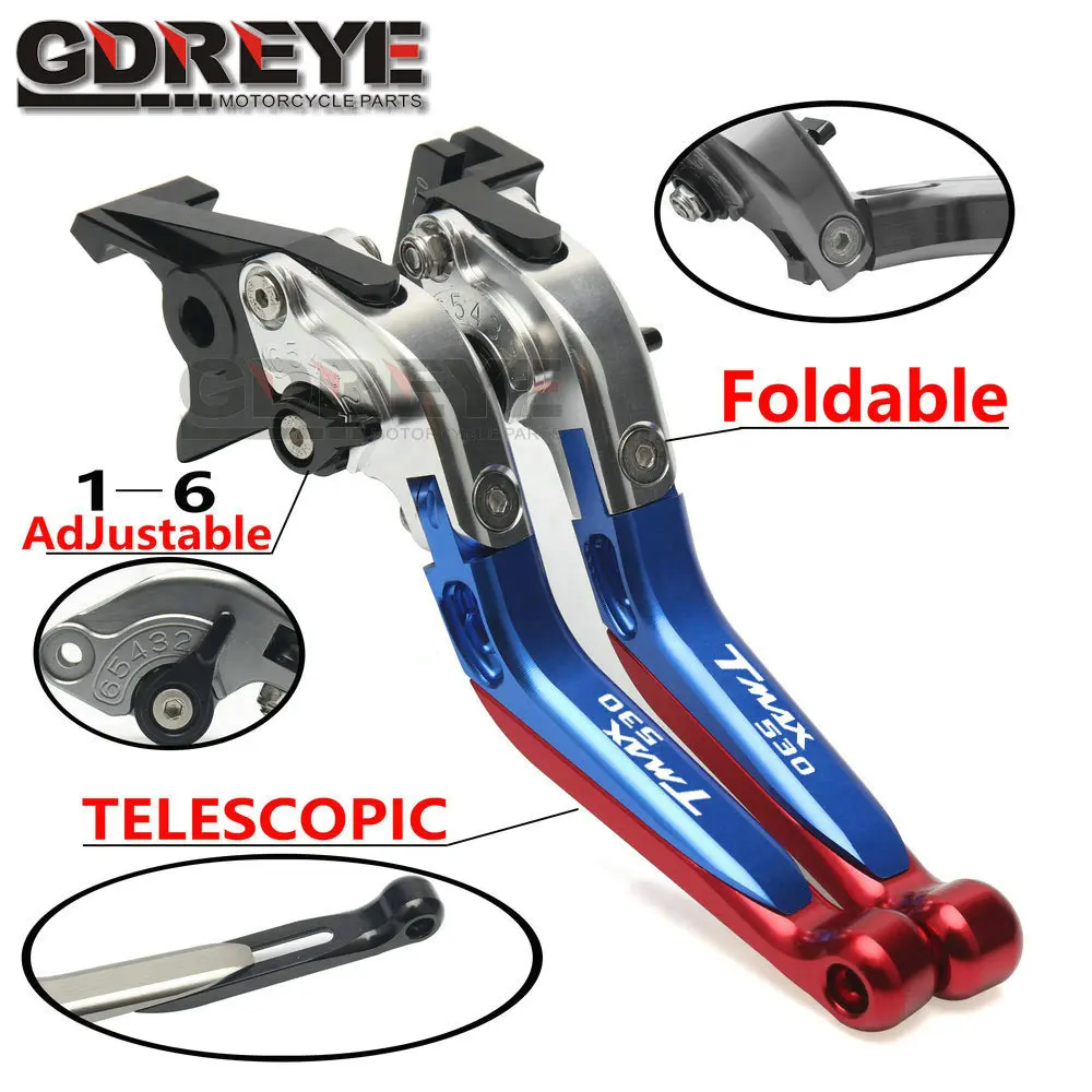 Moto Scooter Manopole Manopole Leve Freno Frizione Per Yamaha Tmax530 2008-2018 2017 2016 2015 201 32012 2011 Tmax 530