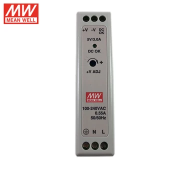 

Original MEAN WELL MDR-20-15 20W 15V Switching Power Supply 110V/220V AC to 15V DC 1.34A DIN Rail Power Unit Ultra Slim PSU SMPS
