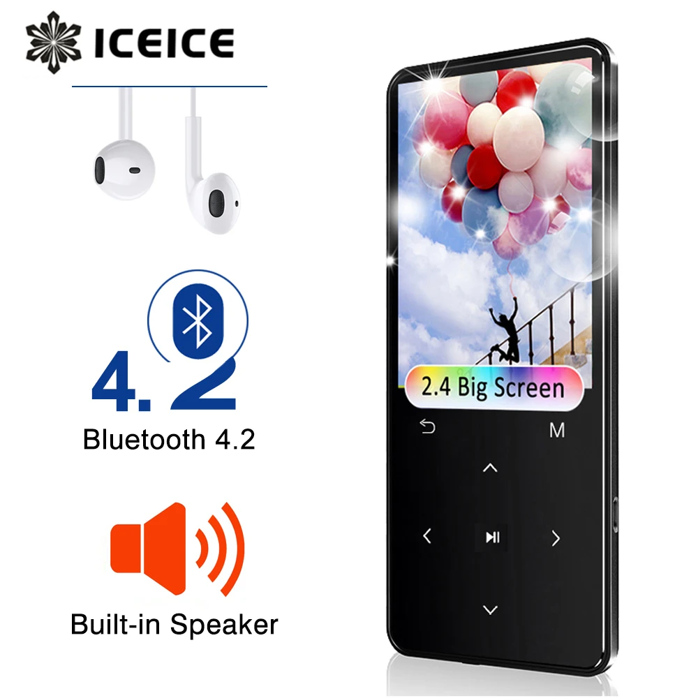 

ICEICE MP3 MP4 Player Bluetooth with Earphone touch screen 8GB 40GB E-book reading FM Radio Video MP 4 MP-4 4GB 8GB 32GB Walkman