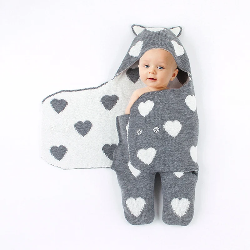 

Baby Blankets Newborn Cotton Swaddling Blanket Soft Warm Knitted Swaddle Kids Bath Towel Baby Toddler Bedding Blankets