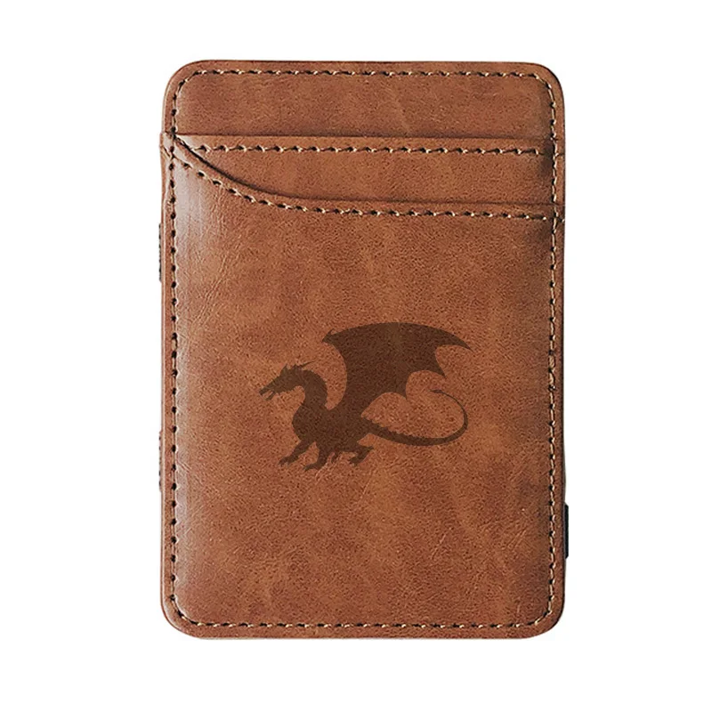 

Game of Thrones Demon dragon Slim Leather Men Wallet Magic Brand Designer Men Wallet Card Holder Bifold Clamps for Money