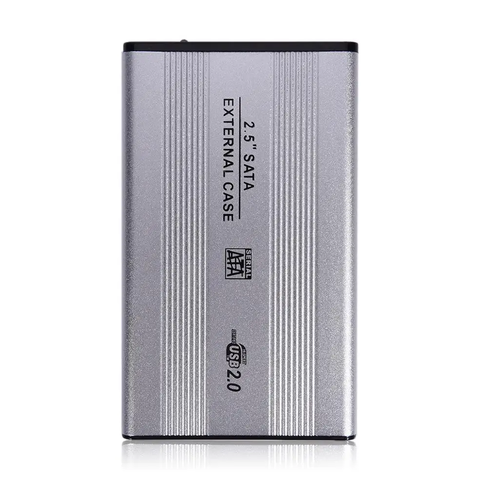 2," HD BOX Жесткий диск картридж алюминиевый сплав HDD Жесткий Чехол USB2.0 to SATA для Windows XP Vista Win7 Win8 Win10 OS дропшиппинг - Цвет: Silver USB 2.0