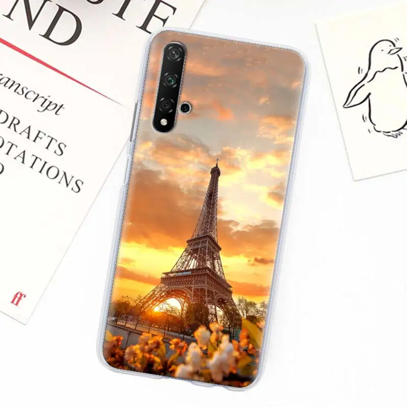 Лондонский Париж Эйфелева башня Франция чехол для телефона для Honor 8X 9X 8A Pro 8C 8S Play 3e Honor 20 Pro 10 20 Lite 20i жесткий чехол