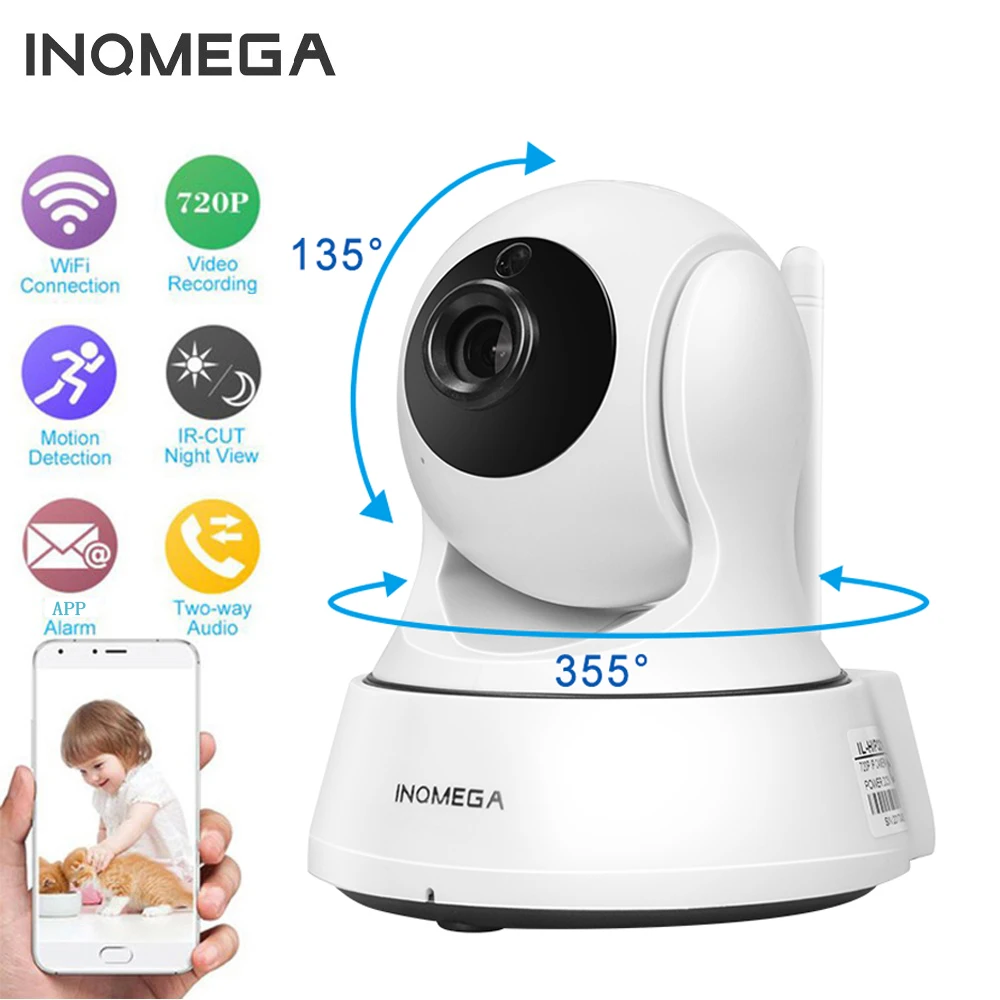 

INQMEGA P2P Remote View 720P IP Camera Wireless Wifi Cam Indoor Home Security Surveillance CCTV Network Camera Night Vision