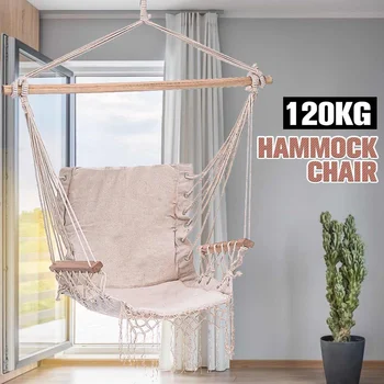 

Outdoor Indoor Hammock Chair Dormitory Bedroom Yard For Child Adult Swinging Hanging Single Safety Chair Hammock