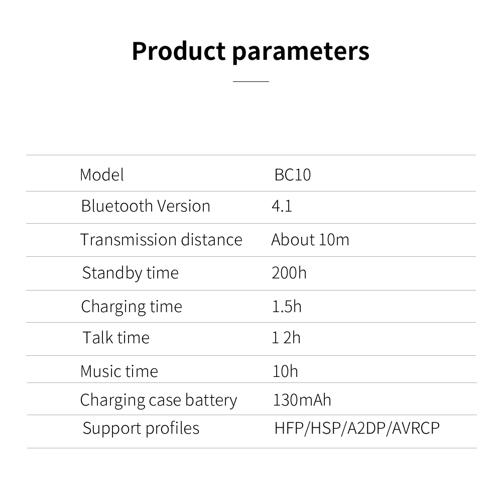 C10 BC10 Bluetooth наушники беспроводные наушники стерео гарнитура спортивные наушники Bluetooth наушники HiFI бас Hands-free с микрофоном