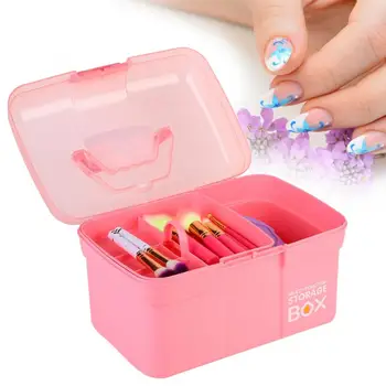

Nail Art Double Layers Manicure Nail Art Tool Nail Polish Dryer Storage Box Organizer Container Case Nails Accessoires
