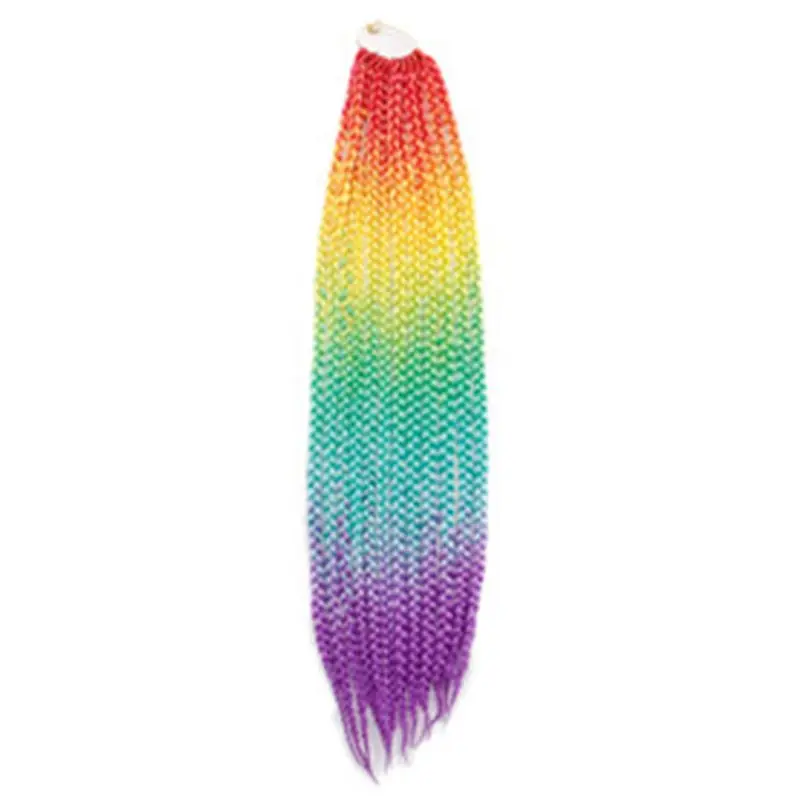 Ombre Радуга плетение синтетические волосы для наращивания красочные твист дреды парик 12 шт. из 1 комплект - Цвет: Y