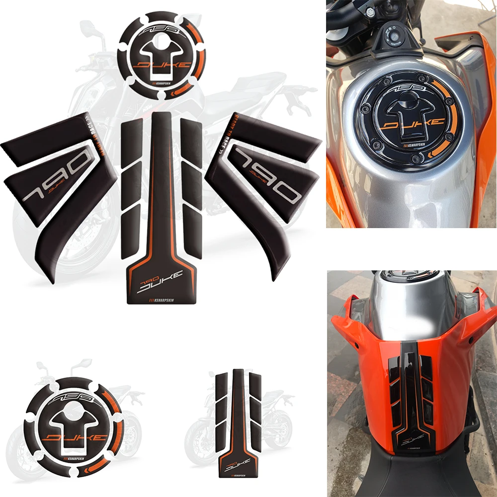 Бак мотоцикла Наклейка тяги Сторона Pad газа топлива колено Ручка для KTM DUKE790 DUKE 790