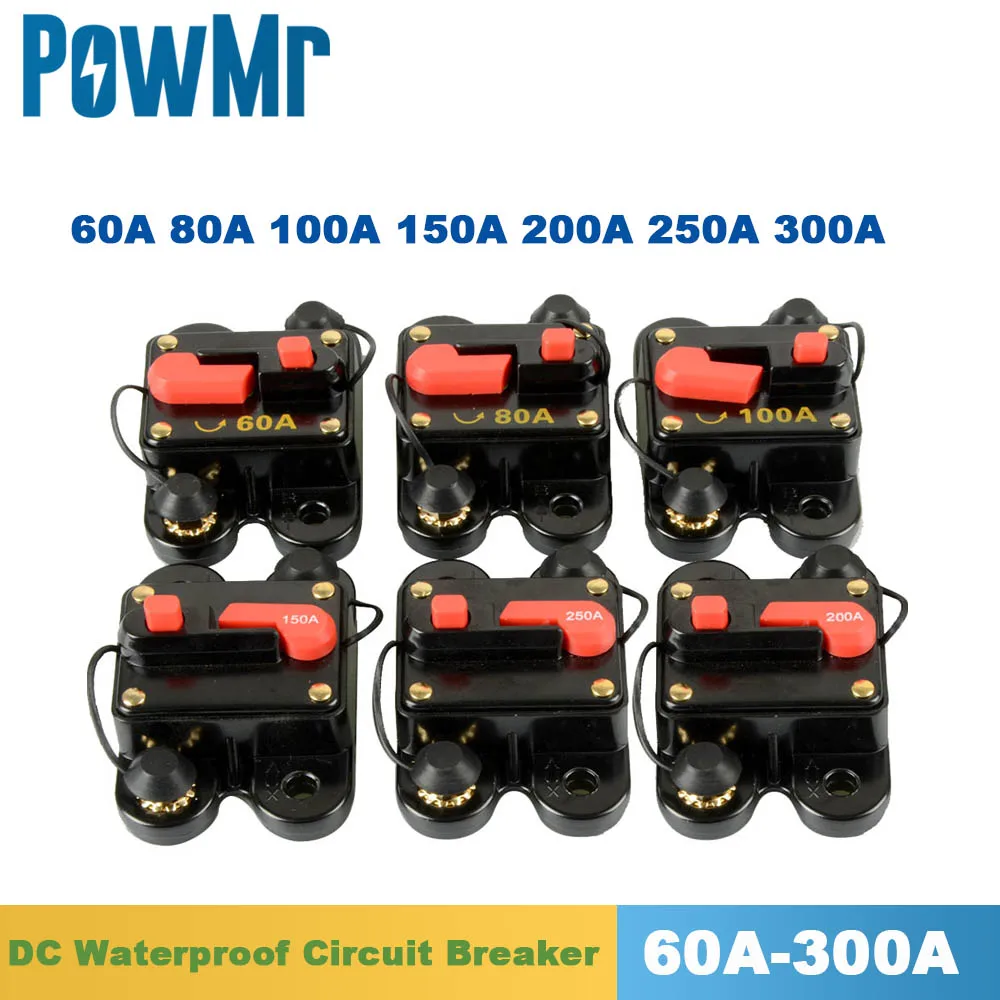 60A 80A 100A 150A 200A 250A 300A DC Водонепроницаемый автомат защити цепи 12V 24V домашняя