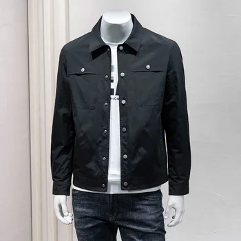 

2020 Spring New Men's lapel Jacket jacket Men's Spring and Autumn style Leisure overalls