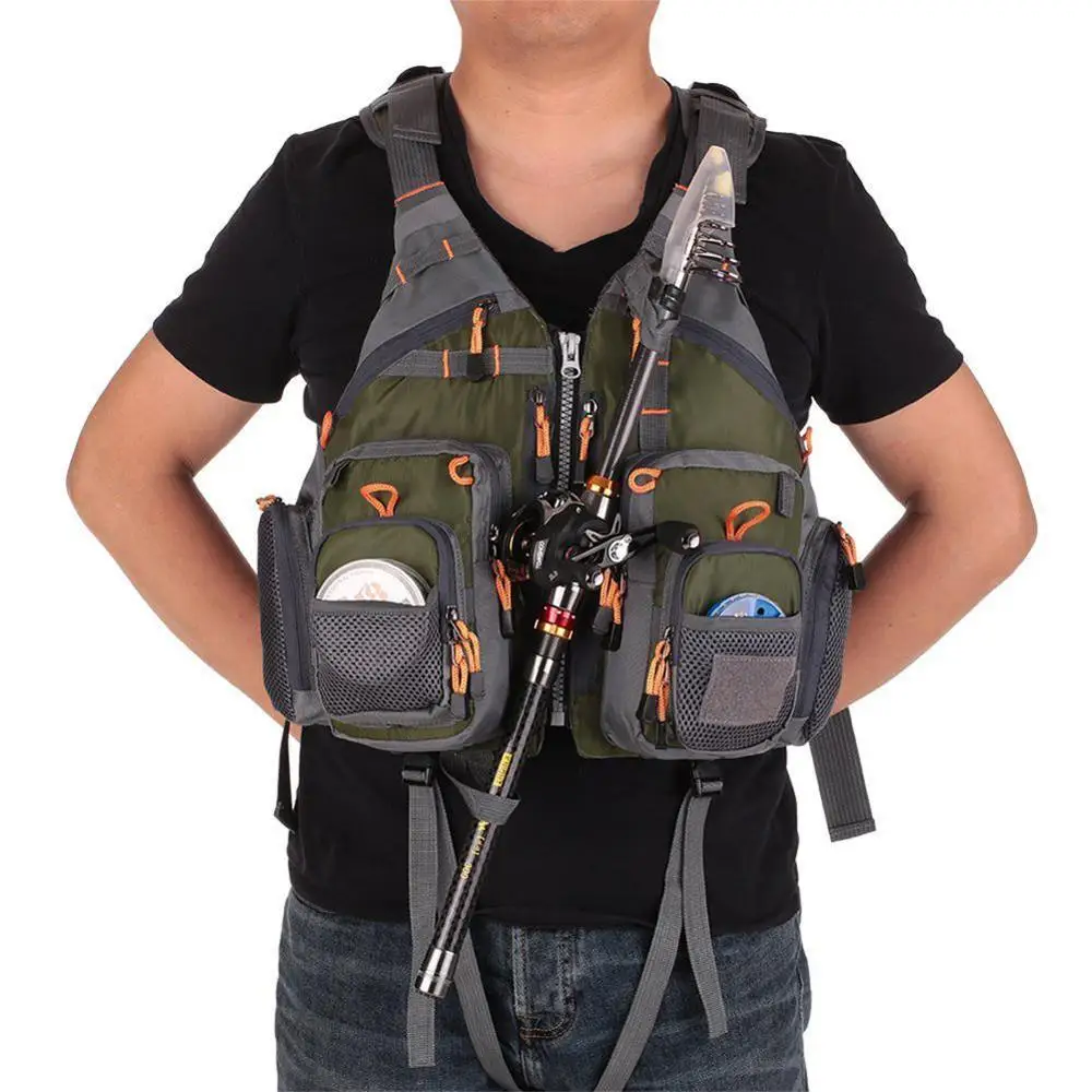 

Fly Fishing Mesh Vest General Size Adjustable Breathable Vests Fishing Vest Buoyancy Suit Swimming Vest
