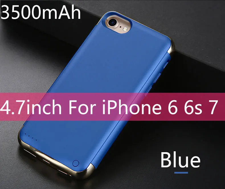 3500 мАч чехол для внешнего аккумулятора для iPhone 6 6s 7 4000 мАч Зарядное устройство для iPhone 6 6s 7 Plus Портативный чехол для зарядного устройства - Цвет: As Picture Show2