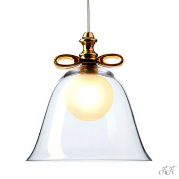 

Dutch Moooi Chandelier Single Head Glass Butterfly Bell Chandelier Villa Creative Hall Chandelier Bedroom Study Dining Room Lamp