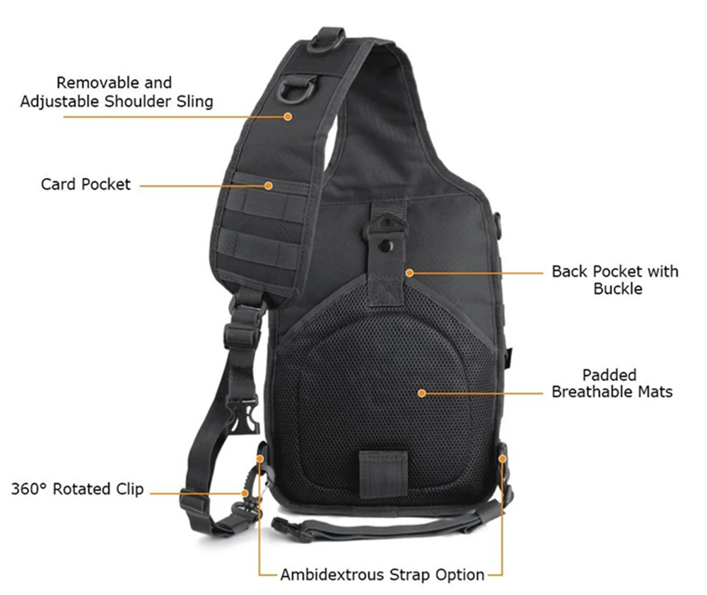 Военный Тактический крепеж сумка нагрудные сумки армейский Рюкзак Molle EDC мешок для наружного Пеший Туризм Кемпинг Охота