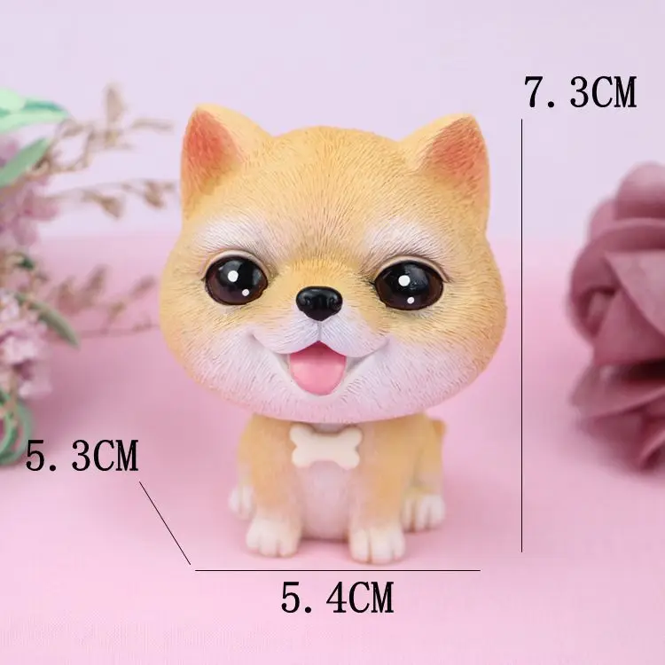 Cute Dog Shaking Head Car Ornament Car Dashboard Decoration Resin Car Dashboard Toys Car Accesorios Best Gift Akcesoria Do Auta - Название цвета: Фиолетовый