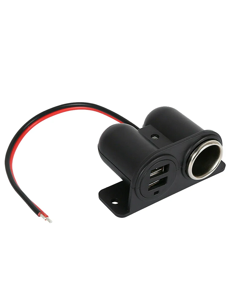Двойной USB розетка для автомобильного прикуривателя сплиттер 12 V/24 V зарядное устройство адаптер питания