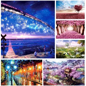 

2020 Hot 1000pcs Adult Puzzles Landscape Cartoon Style Toy Learning Intellective Games Stress Relief QP2