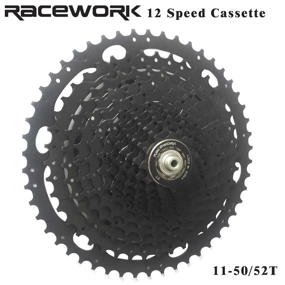 Кассета для горного велосипеда Racework 12 Скоростей 11-50T 11-52T Shimano M9100 Sram Eagle S черная