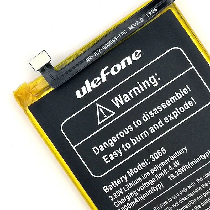 Wisecoco Быстрая бронежилет 5 5000 мАч батарея для Ulefone бронежилет 5 3065 батарея новейшего производства+ номер отслеживания