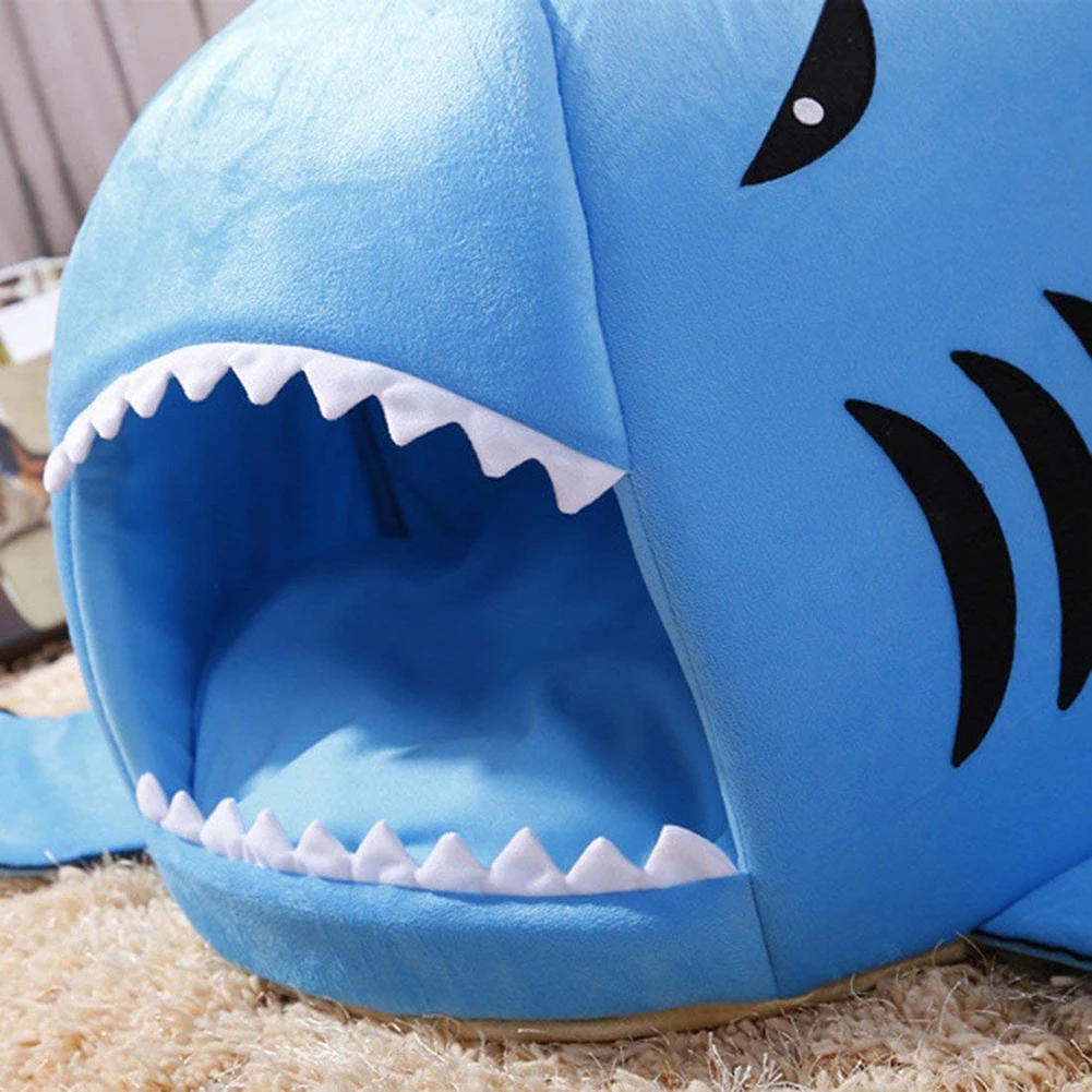 Pet Dog Cats Soft Sleeping Bed House Pad Shark Shape Warm Cushion Nests Kennel Pet Dog Cats Soft Sleeping Bed House Pad Shark Shape Warm Cushion Nests Kennel