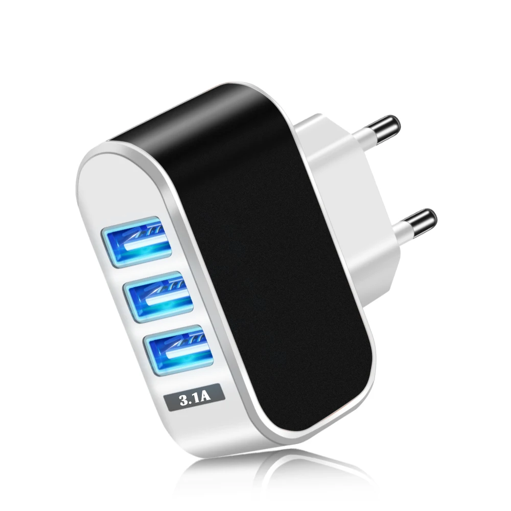 3 порта USB зарядное устройство 5V 2A настенный адаптер питания для розеток
