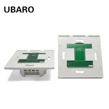 

UBARO EU/UK NO Crystal Glass Panel Light Lamp Wall Power Button Micro Smart Touch Manette Switch Led Sensor Electric Switches