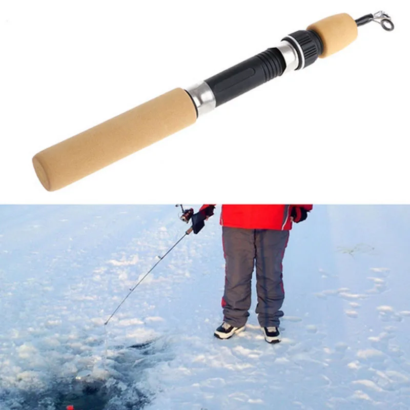 

60cm Lightweight Portable Telescopic Winter Ice Fishing Rods Carbon Fish Rod Lures Tackle Spinning Casting Hard Rod