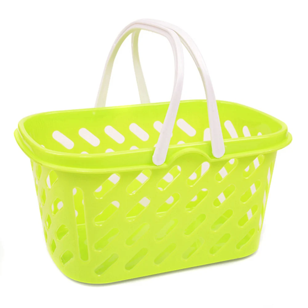 Green Fruit basket New Play Fruit Kit for Kids Vegetable Set Roleplay Toddler Playhouse Game for Children - Цвет: Green Fruit basket