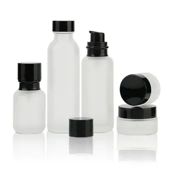 

20/30/50g Cream Jar 50/120/150ml Empty Essence Lotion Toner Dispenser Refillable Cosmetic Container Glass Bottle for Travel