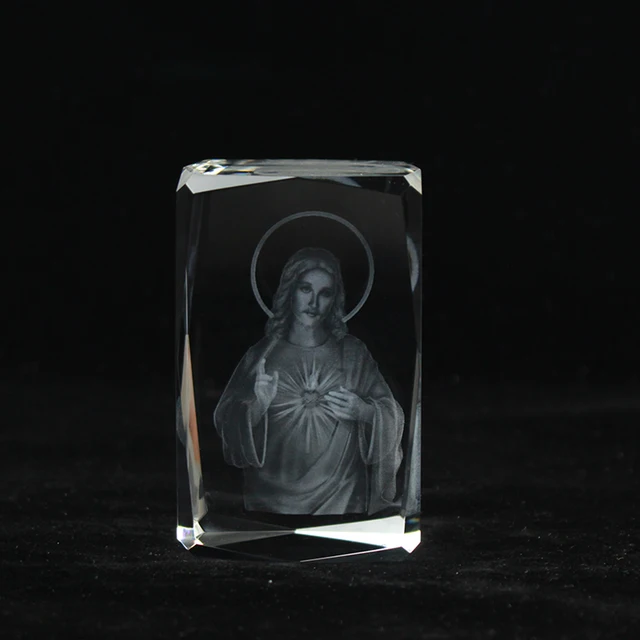 Crystal Jézus Keresztény Ajándékok Szent Család Kreatív Dísz Kristály Testreszabott Led Fény - Image 2