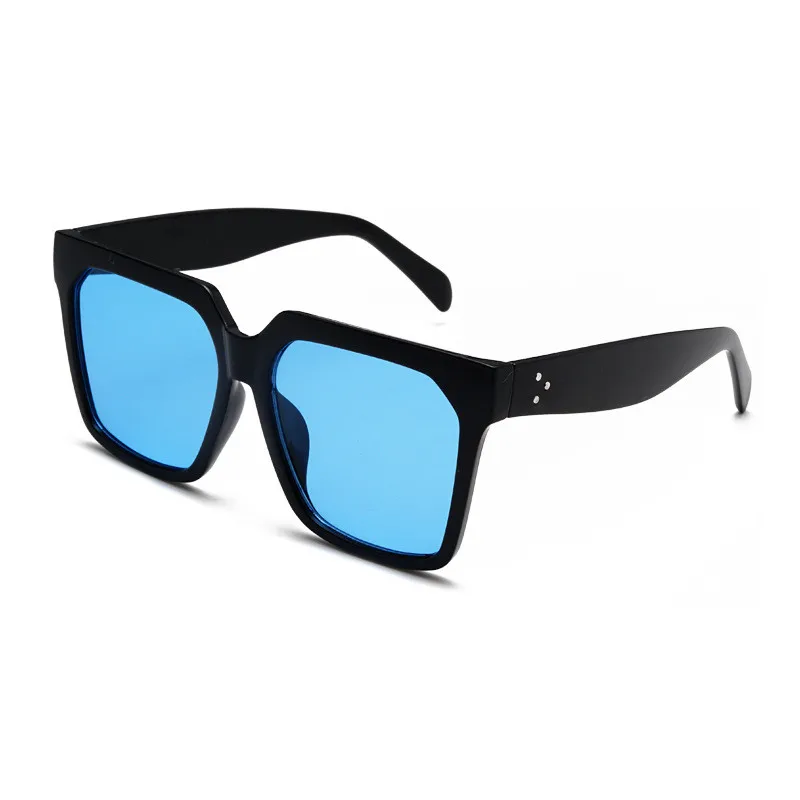 black blue Женские Мужские леопардовые негабаритные Солнцезащитные очки Модные Винтажные Роскошные брендовые большие линзы с цветной оправой UV400 женские солнцезащитные очки оттенки очки - Цвет линз: black blue