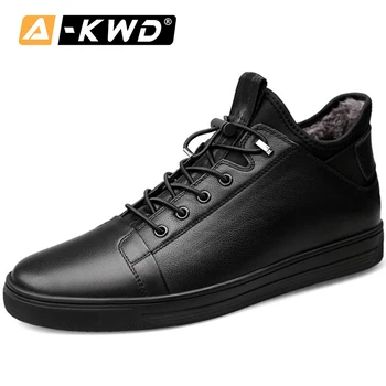 

Fashion Shoes 2019 Mens Shoes Casual Leather Deportivas Men Leather Shoes Fur Elevator Shoes for Men Wear Resistent Sneakers Men