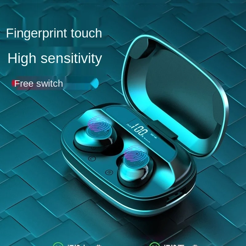 Free shipping TWS wireless Bluetooth headset 5 0 Digital Display Noise reduction and waterproof touch Portable charging box