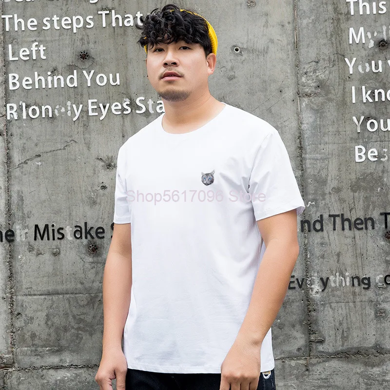 

Plus Fat Plus T Shirt Male Trend Leisure Big Size Fat Zi Short Sleeve Loose Fat Man Summer Clothes