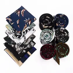 Комплект шифоновых галстуков с цветочным принтом; галстук с растительным принтом; галстук из полиэстера; квадратный комплект полотенец;