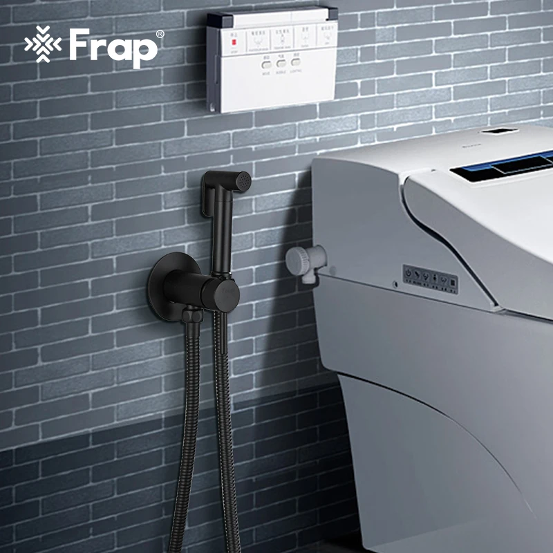 Смесители для биде FRAP F7505-6 черный кран холодной и горячей воды мусульманский душ