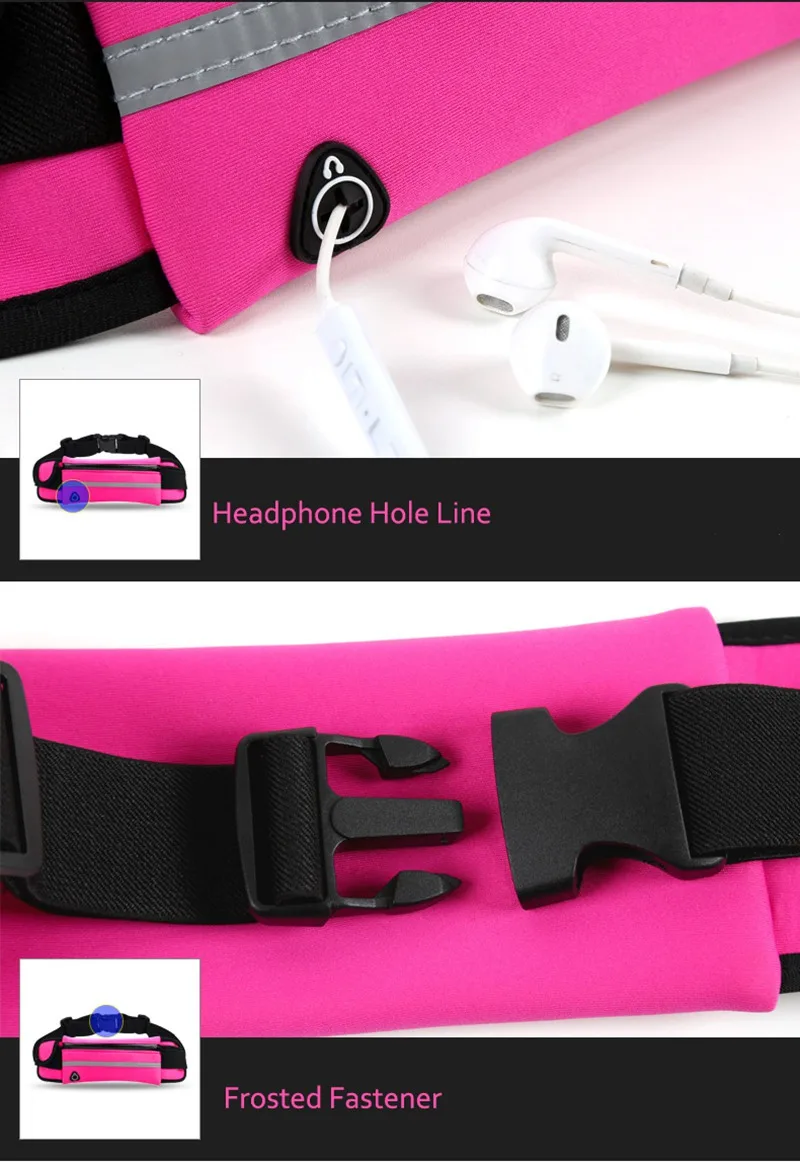 New Outdoor Running Waist Bag Waterproof Mobile Phone Holder Jogging Belt Belly Bag Women Gym Fitness Bag Lady Sport Accessories (24)