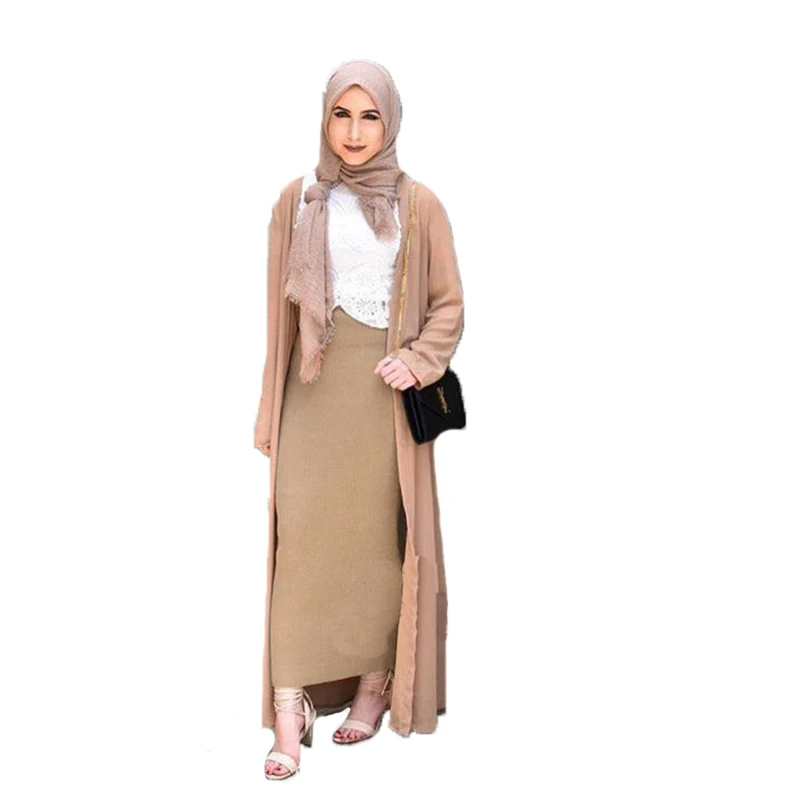 

Vestidos Faldas Mujer Moda 2020 UAE Dubai Muslim Long Bodycon Maxi Skirt Dress Women Turkish Islamic Skirts Clothes