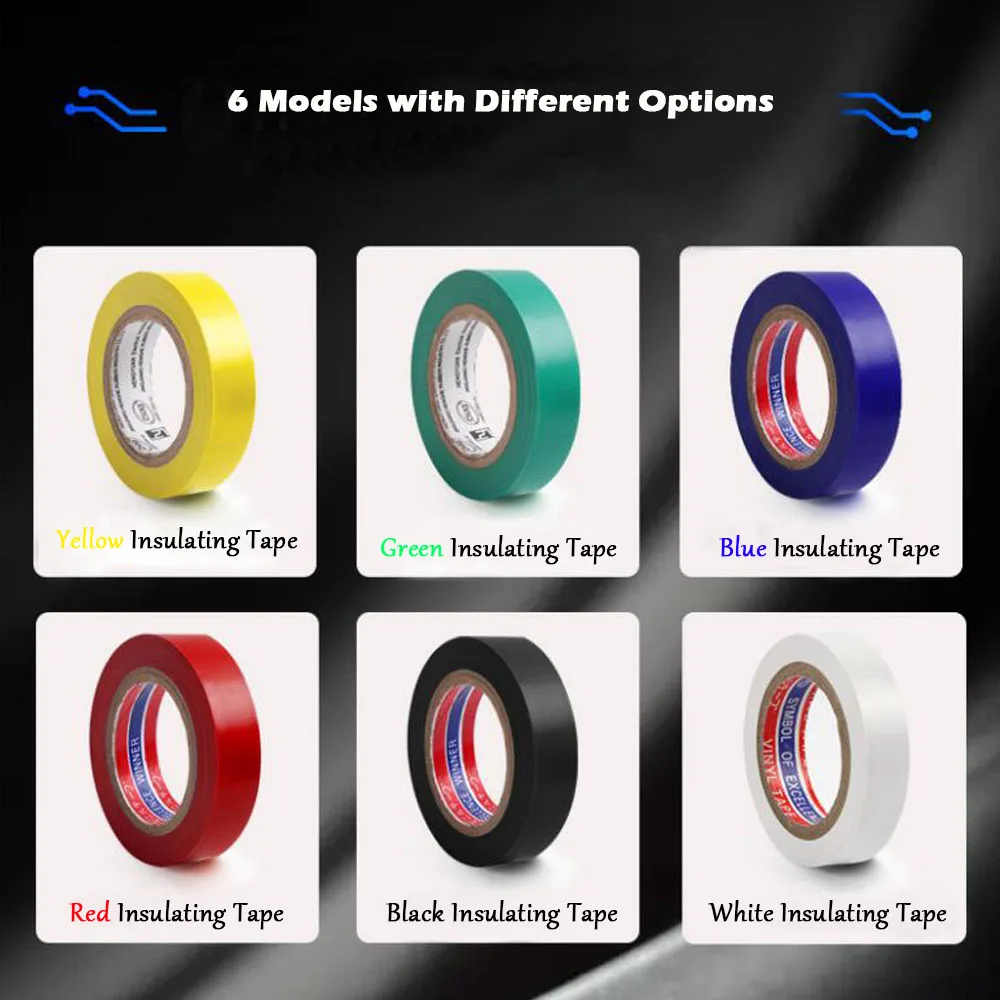 10 Meters Strong Electrical Tape Color Wear-resistant Lead-free Electrical Insulation Tape PVC Flame Retardant electrical tape
