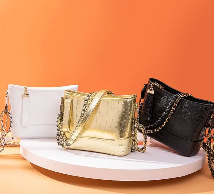 

New Fashion women Hobo with Alligator 3 colors crossbody&shoulder bag with chains zipper free shopping